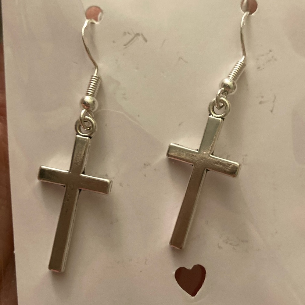 Cross earrings. - Picture 3 of 3